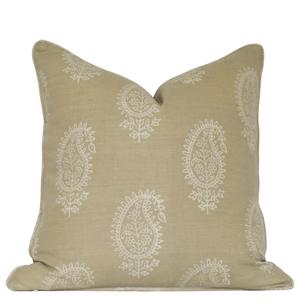 Dabu Paisley Cushion - Willow