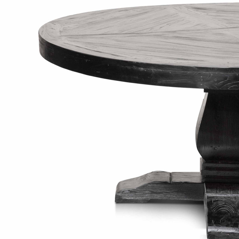 CDT6837 1.6m Round Dining Table - Full Black