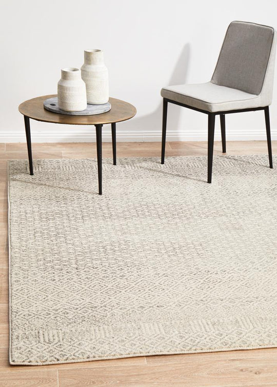 Rug Culture Evoke Diamond Grey Transitional Rug