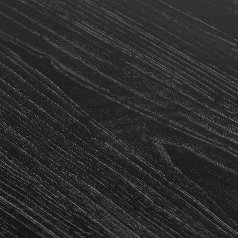 CDT2480 Reclaimed 140cm Round Dining Table - Rustic Black