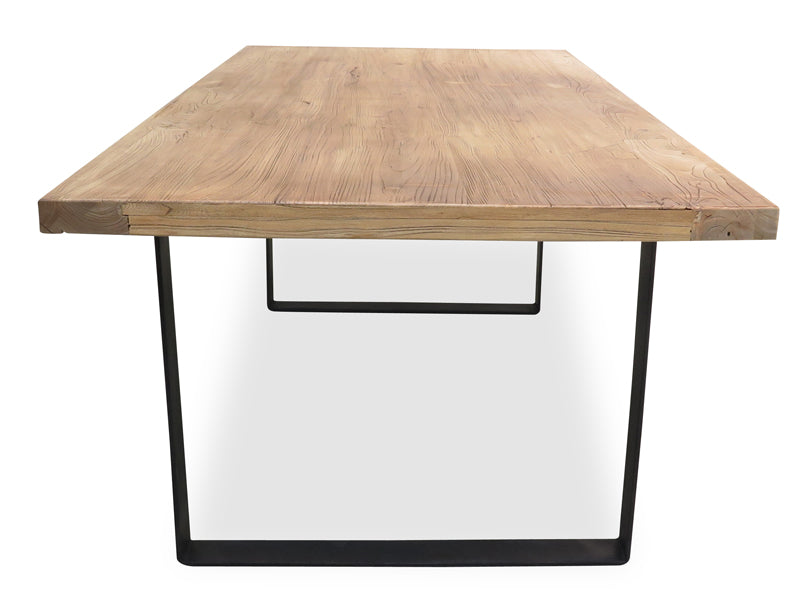 CDT542 Reclaimed Elm Wood Table 1.5m - Rustic Natural