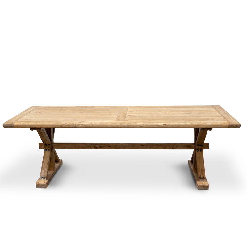 CDT502 Wood Dining Table 3m - Rustic Natural