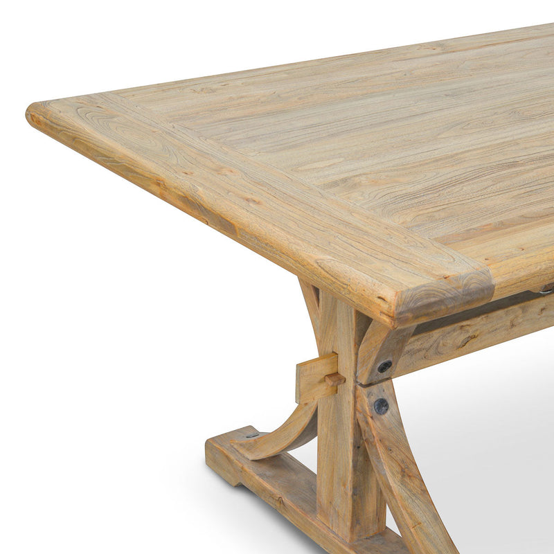 CDT520  Reclaimed Elm Wood Dining Table 2M - Natural