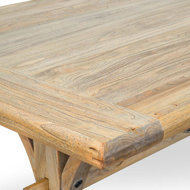 CDT520  Reclaimed Elm Wood Dining Table 2M - Natural