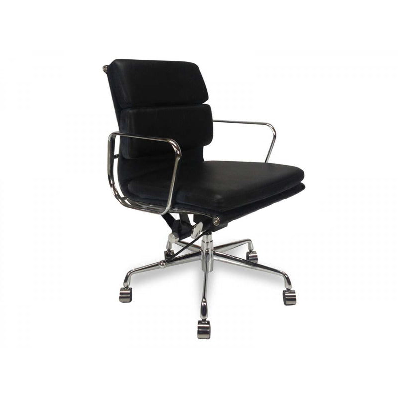 COC103 Low Back Office Chair - Black Leather