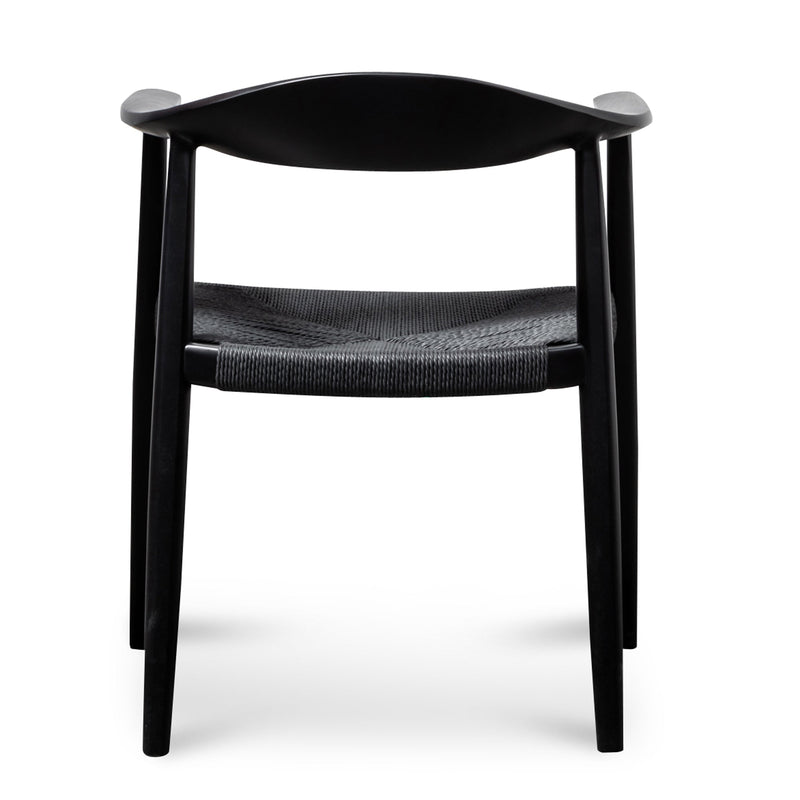 CDC6041-SD - Round Dining Armchair - Full Black (Set of 2)