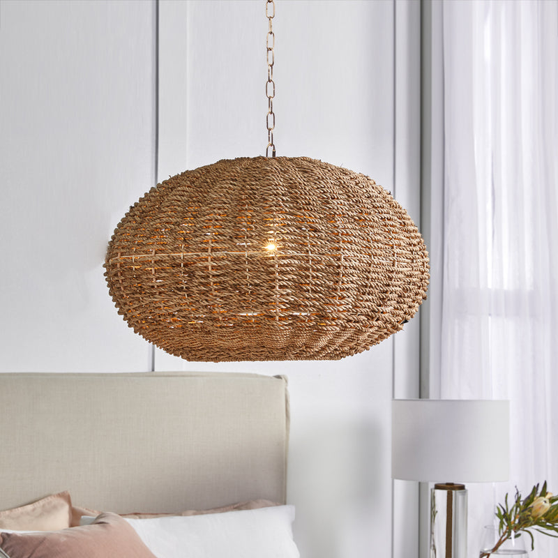 Montego Rattan Pendant - Oval Default Title