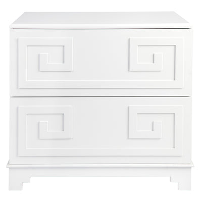 Greek Key Bedside Table - White Default Title