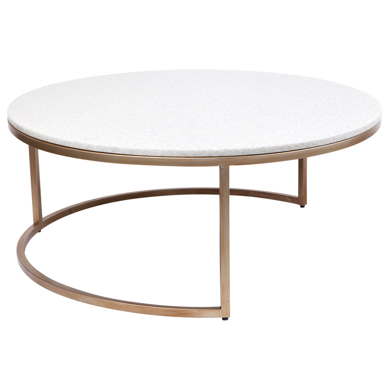 Chloe Stone Nesting Coffee Tables - Antique Gold Default Title