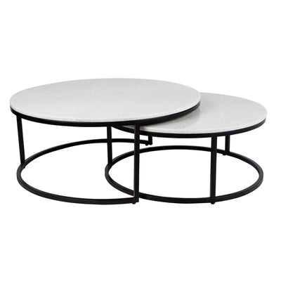 Chloe Stone Nesting Coffee Tables - Black Default Title