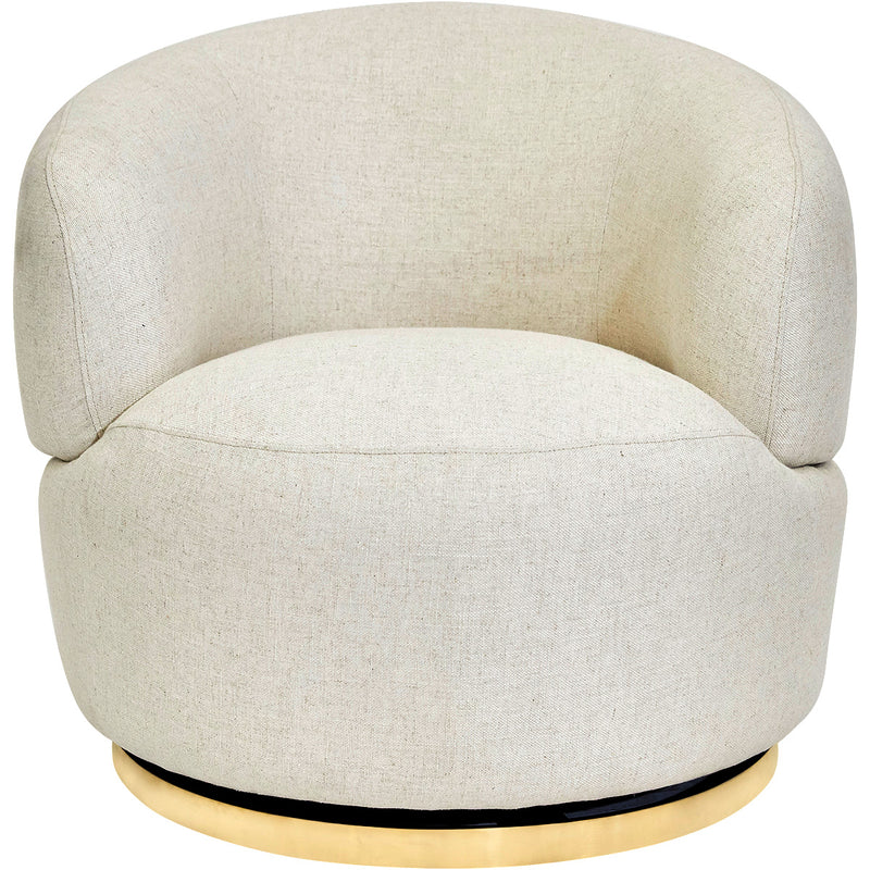 Tubby Swivel Arm Chair - Natural Linen Default Title