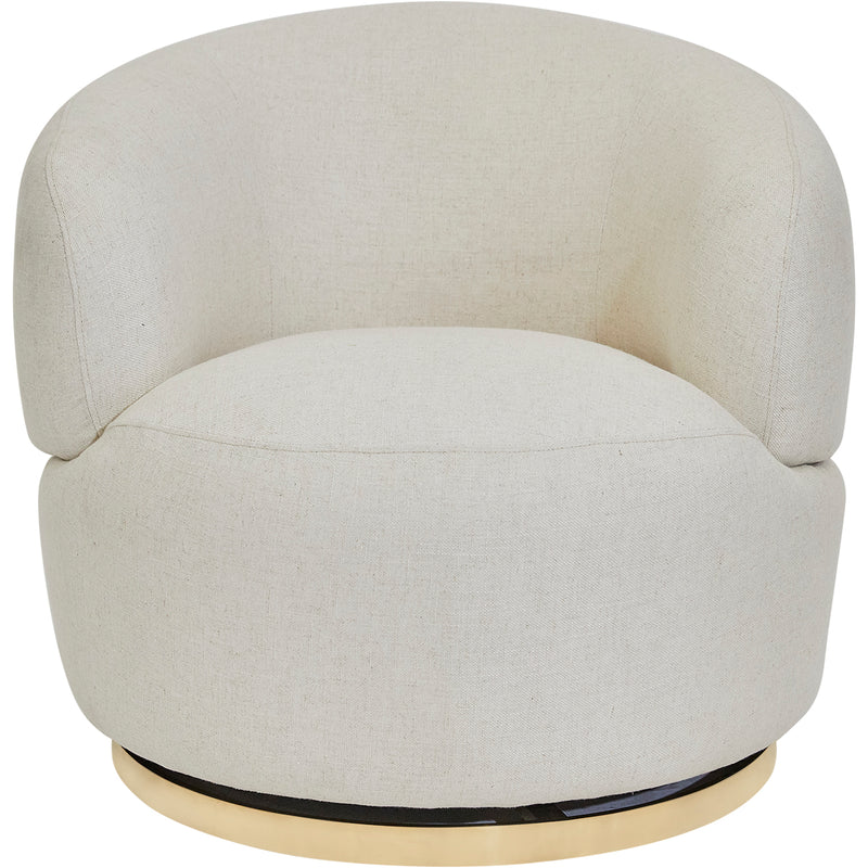 Tubby Swivel Arm Chair - Natural Linen Default Title