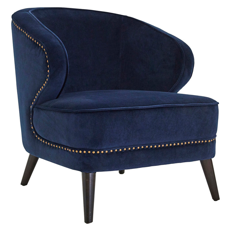 Hallie Arm Chair - Navy Velvet Default Title