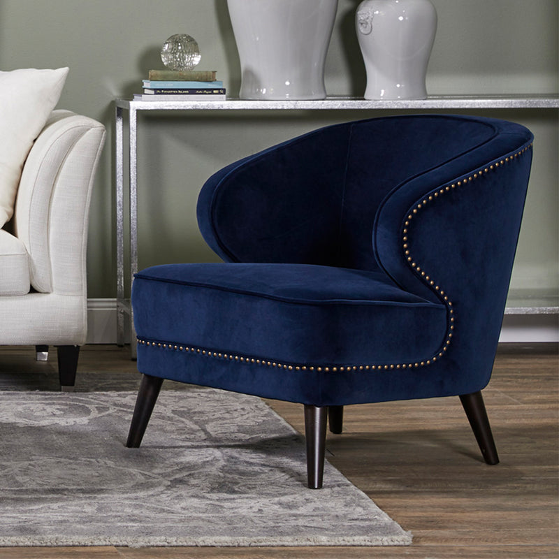 Hallie Arm Chair - Navy Velvet Default Title