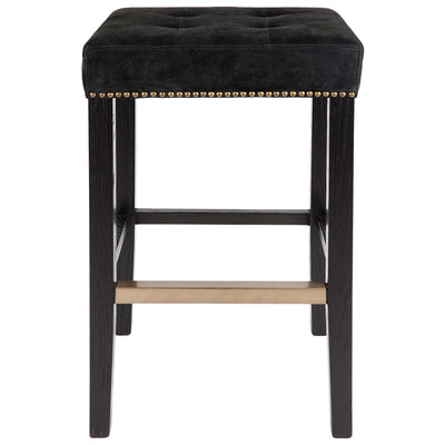 Canyon Black Bar Stool - Black Suede Default Title