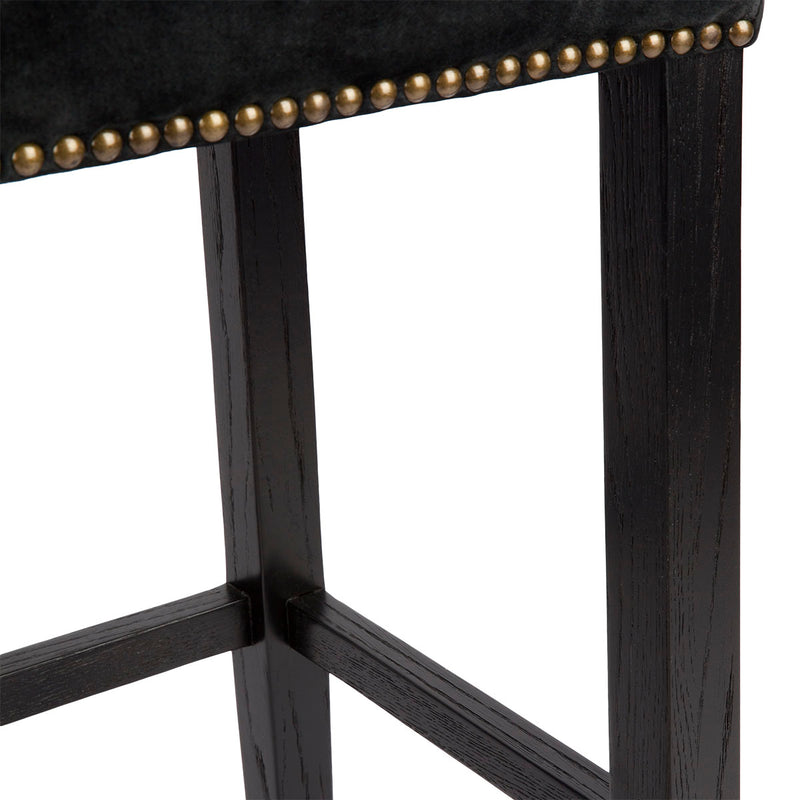 Canyon Black Bar Stool - Black Suede Default Title