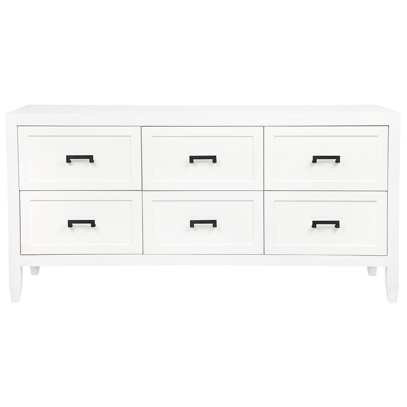 Soloman 6 Drawer Chest - White Default Title