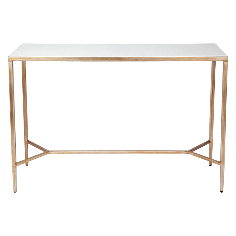 Chloe Stone Console Table - Small Antique Gold Default Title