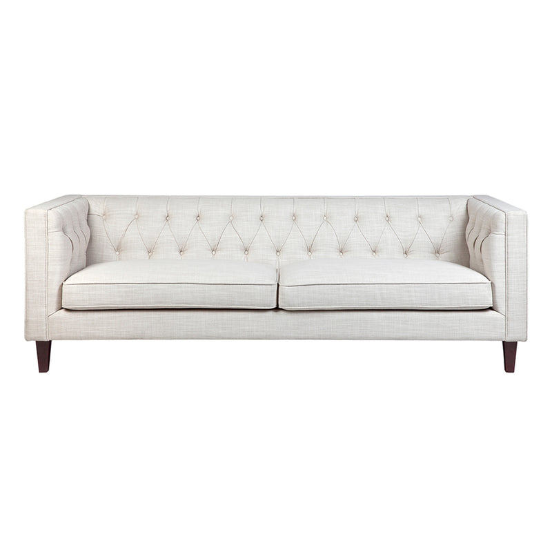 Tuxedo 3 Seater Tufted Sofa - Natural Linen Default Title