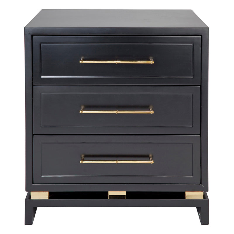 Pearl Bedside Table - Large Black Default Title