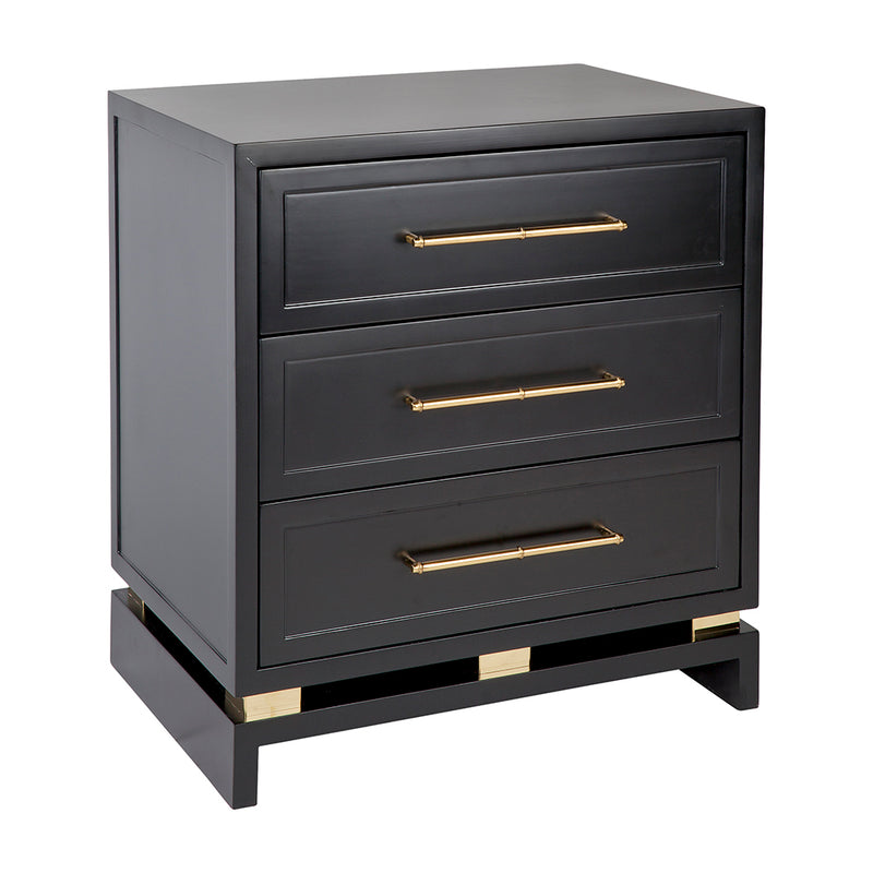 Pearl Bedside Table - Large Black Default Title