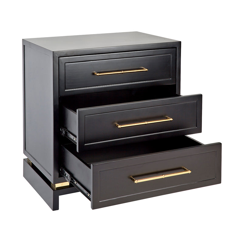 Pearl Bedside Table - Large Black Default Title