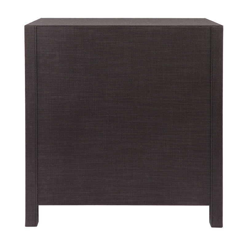 Astley Upholstered Bedside Table - Charcoal Default Title