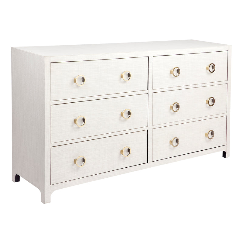 Astley 6 Drawer Upholstered Chest - Natural Default Title