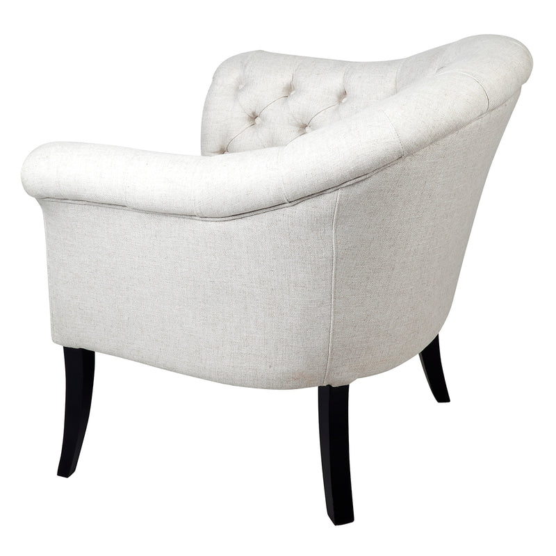 Georgina Tufted Arm Chair - Natural Linen Default Title