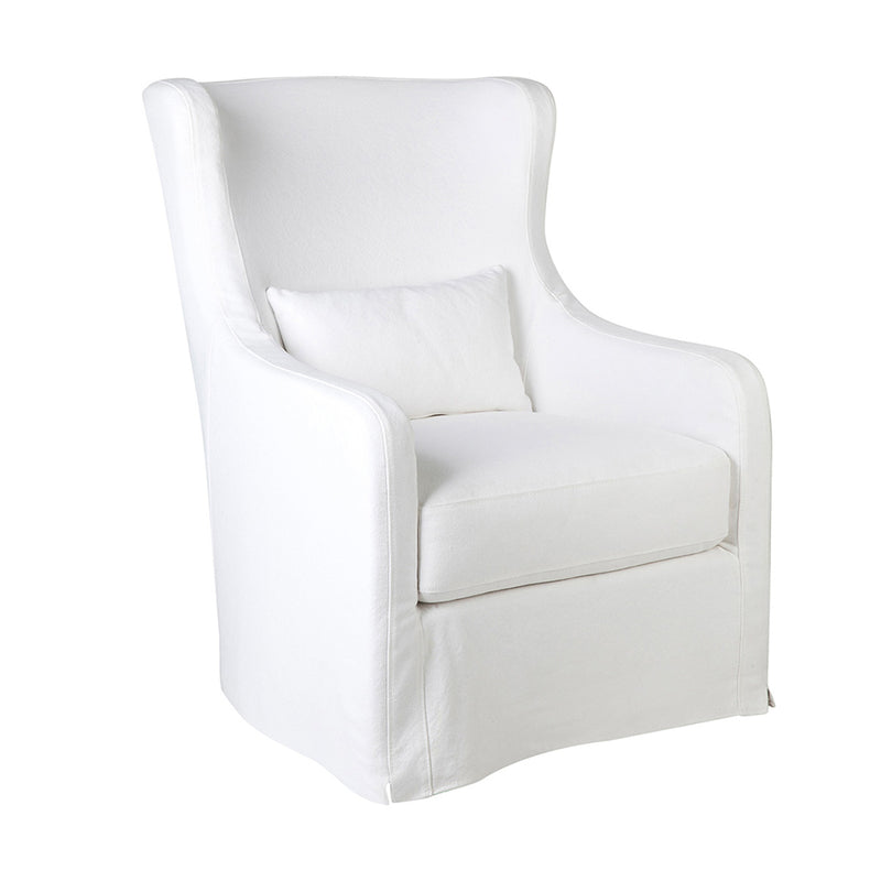 Riviera Slip Cover Arm Chair - White Default Title