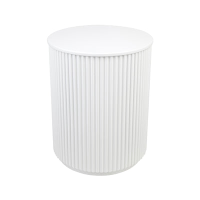 Nomad Round Side Table - White Default Title