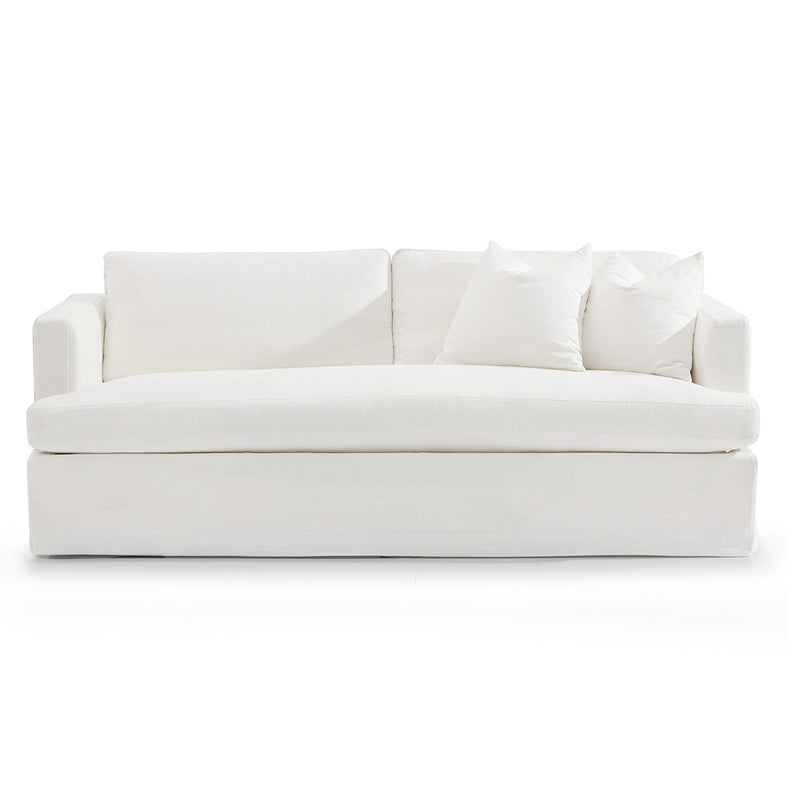 Birkshire 3 Seater Slip Cover Sofa - White Linen Default Title
