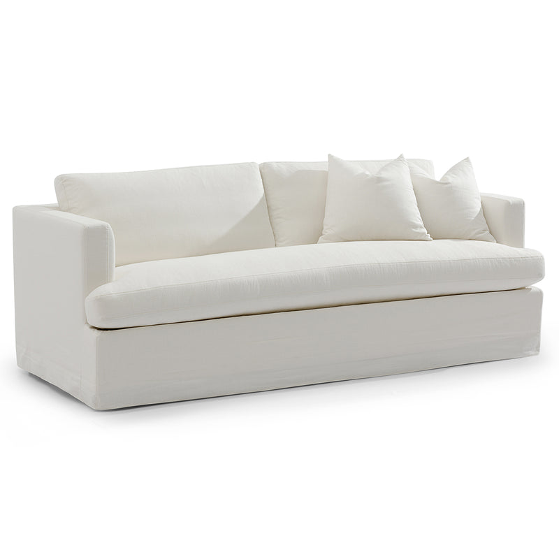 Birkshire 3 Seater Slip Cover Sofa - White Linen Default Title