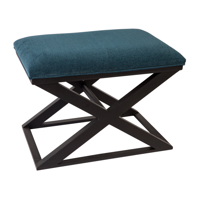 Spencer Black Timber Stool - Teal Chenille Default Title