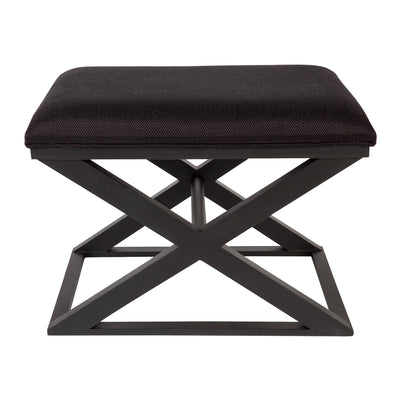 Spencer Black Timber Stool - Black Linen Default Title