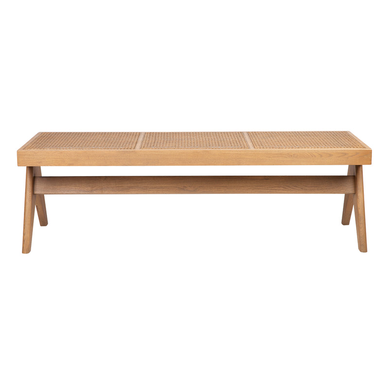 Cuban Rattan Bench Ottoman - Natural Default Title