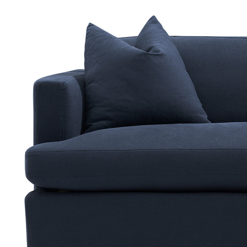 Birkshire 3 Seater Slip Cover Sofa - Navy Linen Default Title