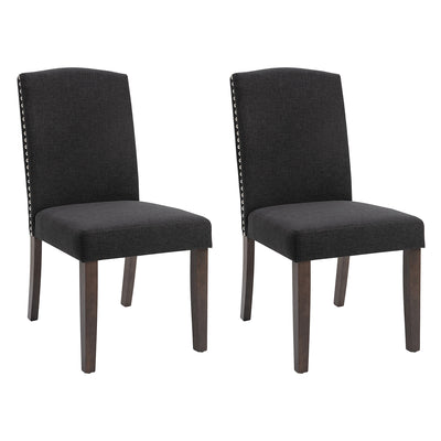 Lethbridge Dining Chair Set of 2  - Charcoal Default Title