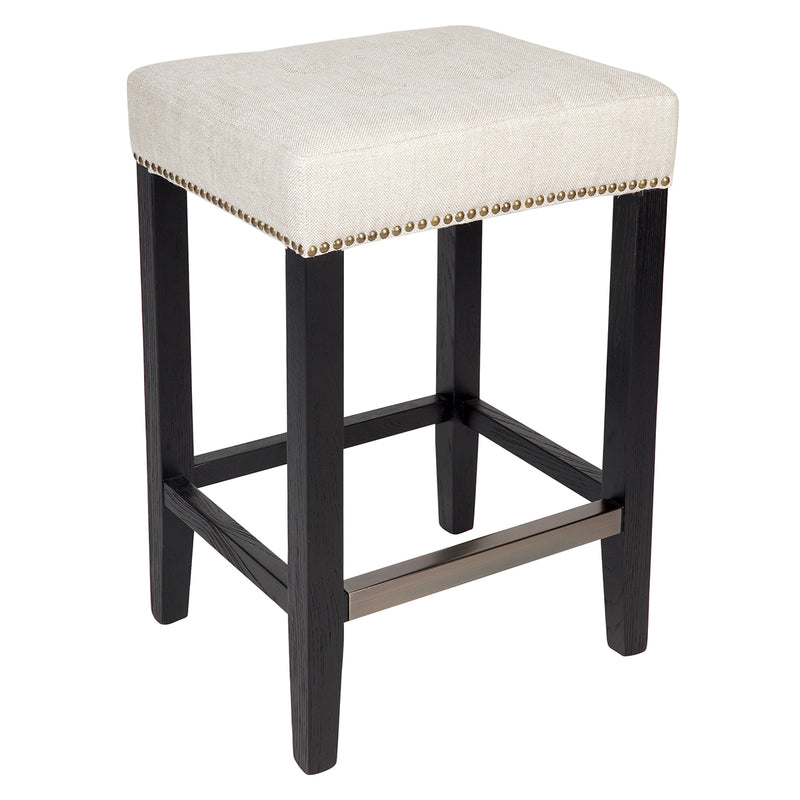 Canyon Black Kitchen Stool - Natural Linen Default Title