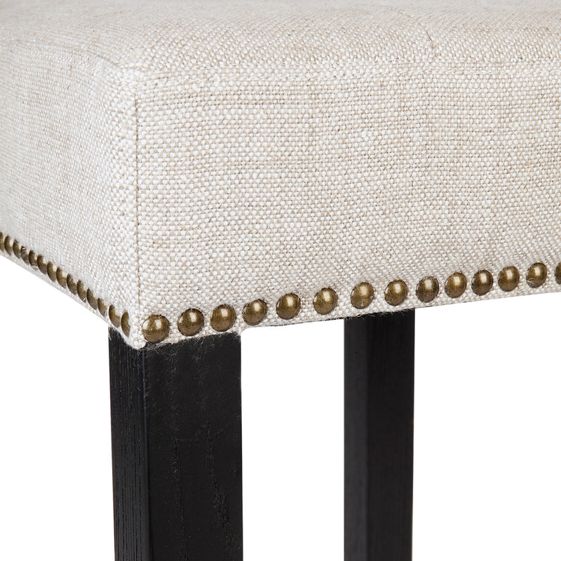 Canyon Black Kitchen Stool - Natural Linen Default Title