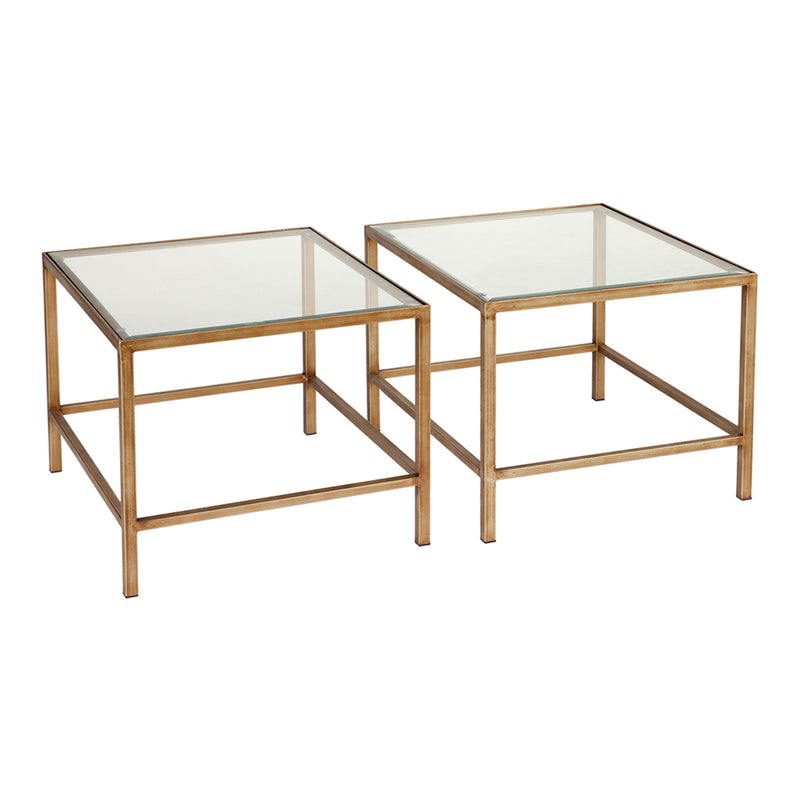 Cocktail Glass Nesting Coffee Table - Antique Gold Default Title