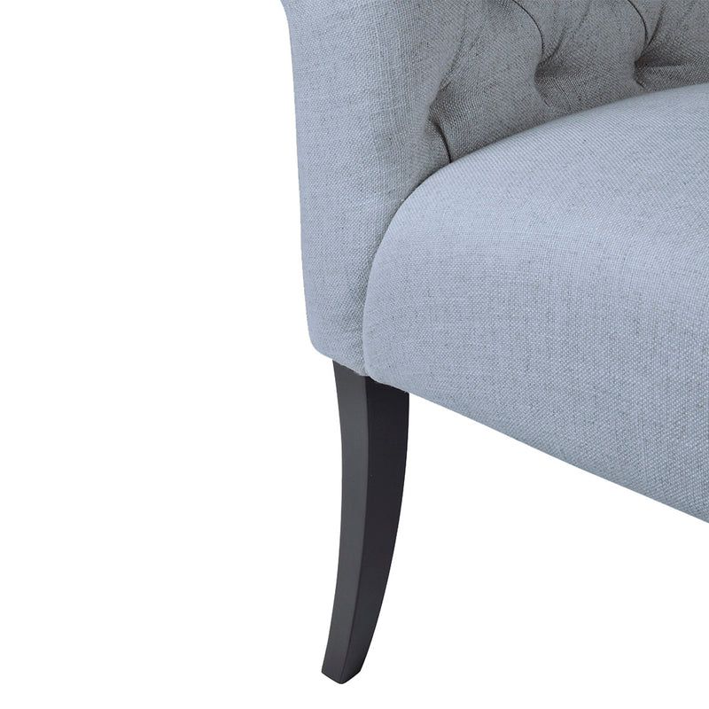 Georgina Tufted Arm Chair - Grey Linen Default Title