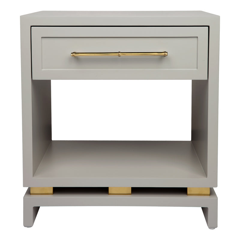 Pearl Bedside Table - Small Grey Default Title