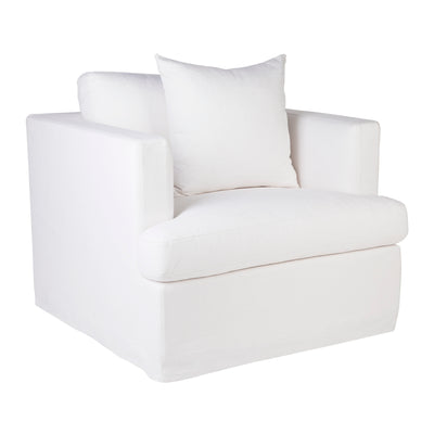 Birkshire Slip Cover Arm Chair - White Linen Default Title