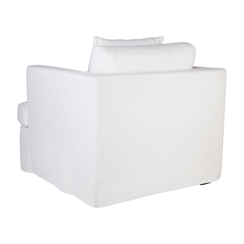 Birkshire Slip Cover Arm Chair - White Linen Default Title