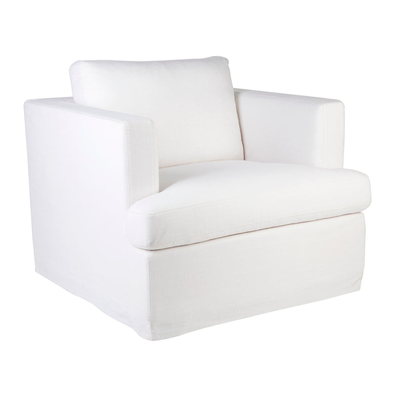 Birkshire Slip Cover Arm Chair - White Linen Default Title