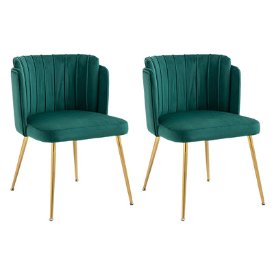 Kiama Dining Chair Set of 2 - Juniper Green Velvet Default Title