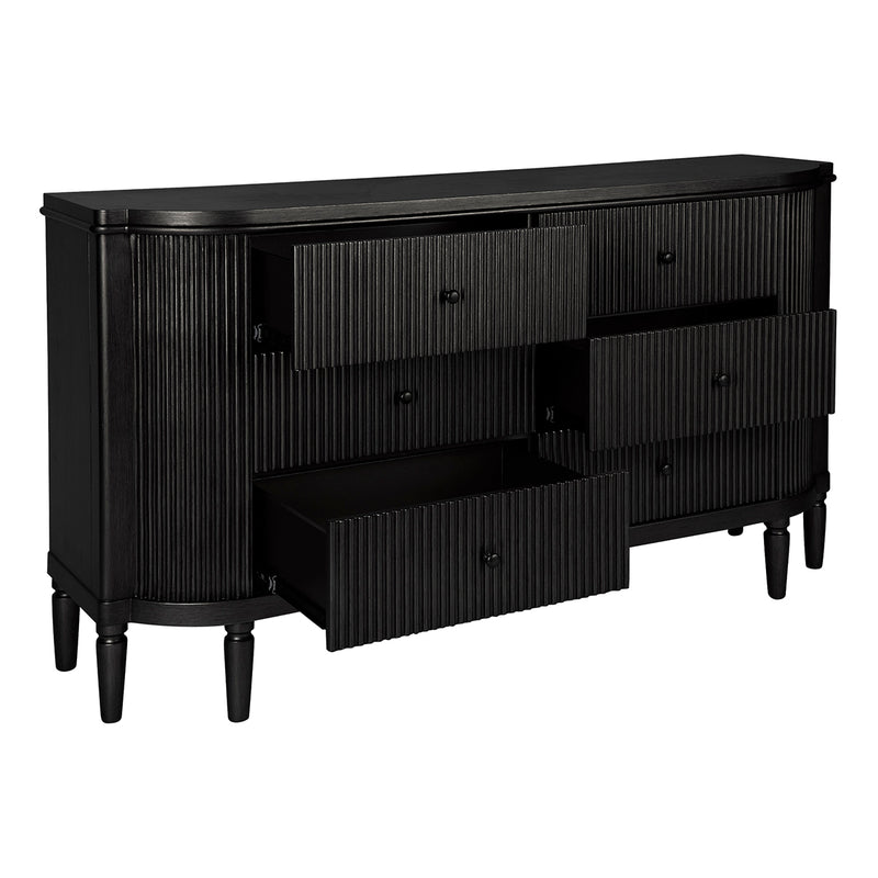 Arielle 6 Drawer Chest - Black Default Title