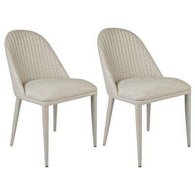 Dante Panelled Dining Chair Set of 2  - Natural Default Title