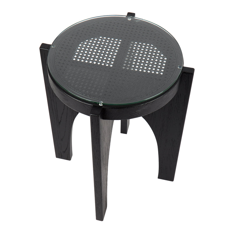 Oasis Rattan Side Table - Black Default Title